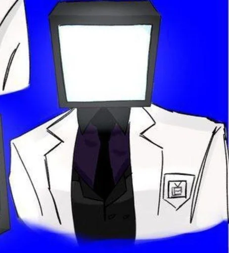🤍 Стикер «scientist tv man / skibidi toilet» для Telegram
