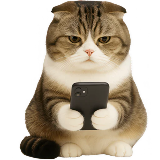 📱 Стикер «Шотландский кот» для Telegram