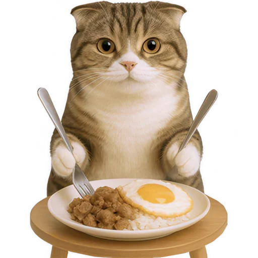 😋 Стикер «Шотландский кот» для Telegram