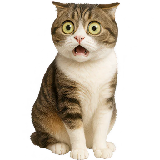 😱 Стикер «Шотландский кот» для Telegram