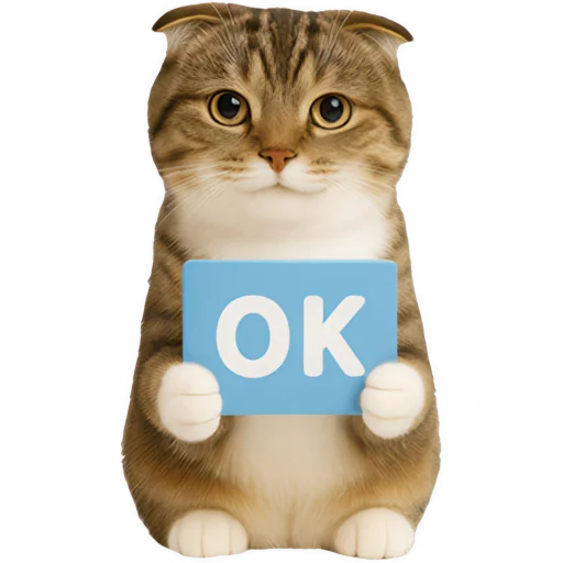 👌 Стикер «Шотландский кот» для Telegram
