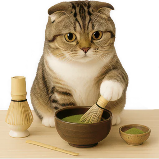 🍵 Стикер «Шотландский кот» для Telegram