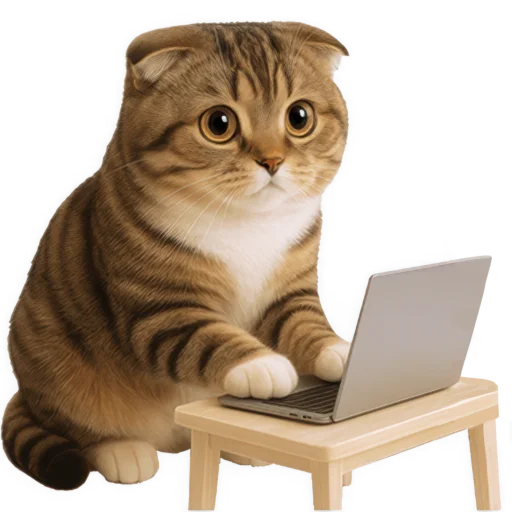💻 Стикер «Шотландский кот» для Telegram