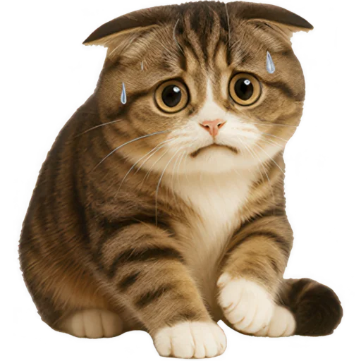 😨 Стикер «Шотландский кот» для Telegram