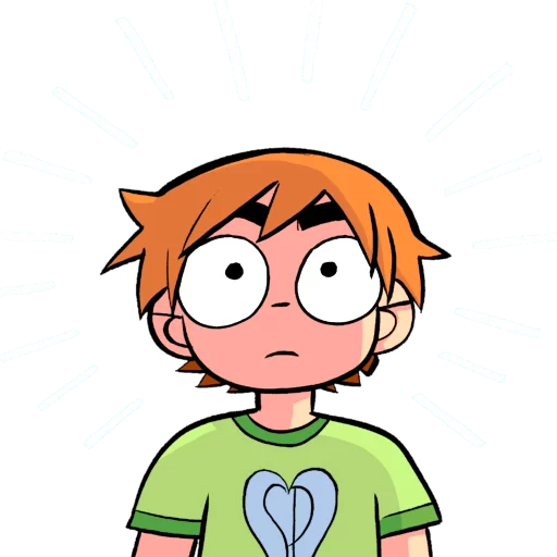 😯 Стикер «Scott and Ramona» для Telegram