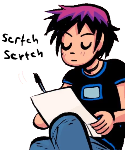 ✍ Стикер «Scott and Ramona» для Telegram
