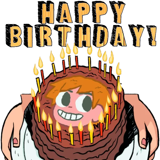 🎂 Стикер «Scott and Ramona» для Telegram
