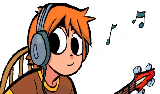 🎸 Стикер «Scott and Ramona» для Telegram