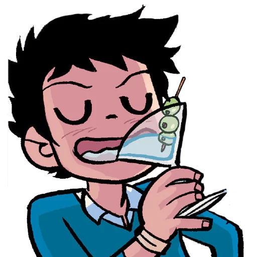 🍸 Стикер «Scott Pilgrim» для Telegram