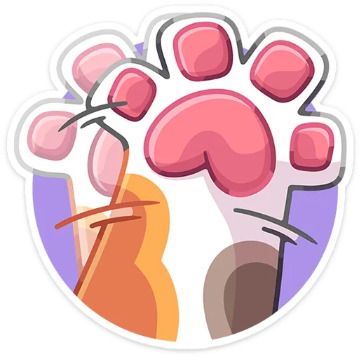 🐾 Стикер «Лапки-Царапки» для Telegram