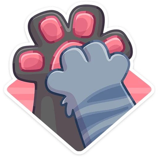 🐾 Стикер «Лапки-Царапки» для Telegram