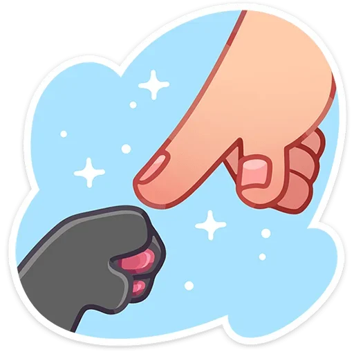 🤗 Стикер «Лапки царапки» для Telegram