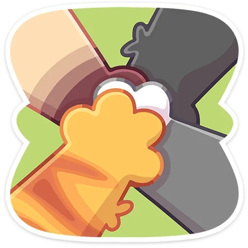 🤝 Стикер «Лапки царапки» для Telegram