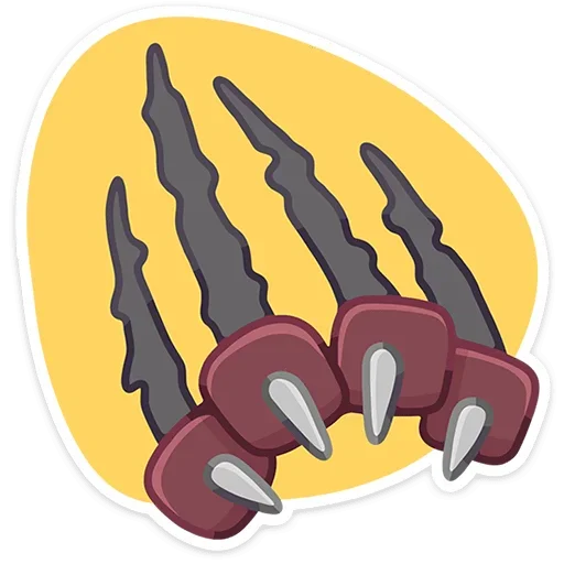 🟡 Стикер «Лапки царапки» для Telegram