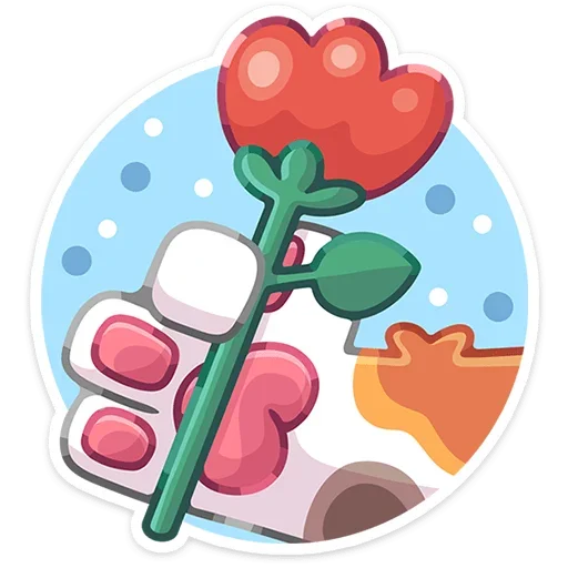 🌹 Стикер «Лапки царапки» для Telegram