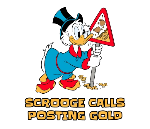 🥇 Стикер «SCROOGE CALLS» для Telegram