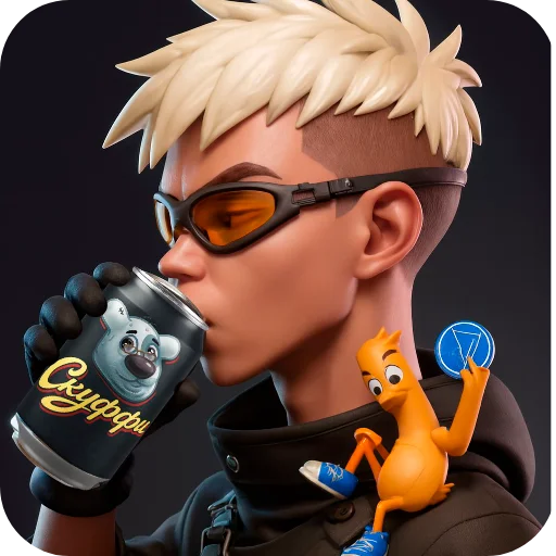 🧸 Стикер «Scuffy» для Telegram