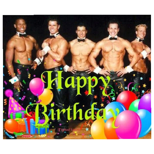 🎊 Стикер «С днём рождения Happy Birthday» для Telegram
