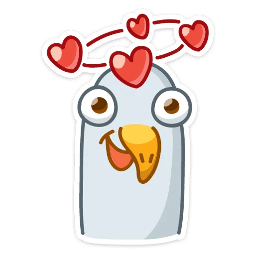 😍 Стикер «Сегодня к нам прилетела чайка по имени Джо.» для Telegram