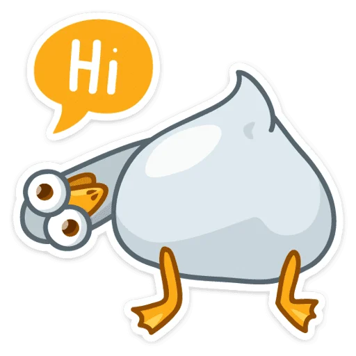 👋 Стикер «Сегодня к нам прилетела чайка по имени Джо.» для Telegram