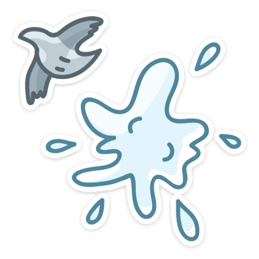 💩 Стикер «Сегодня к нам прилетела чайка по имени Джо.» для Telegram
