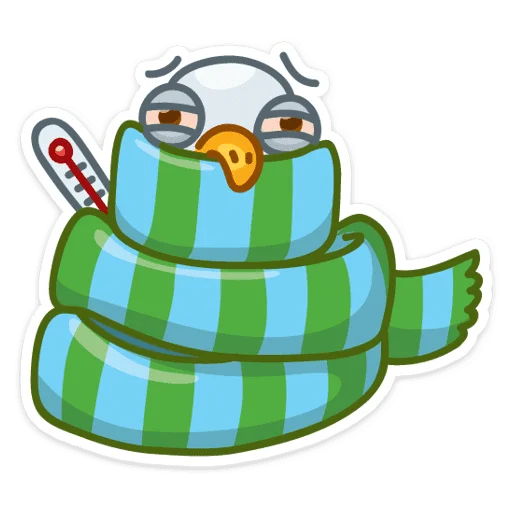 🤒 Стикер «Сегодня к нам прилетела чайка по имени Джо.» для Telegram