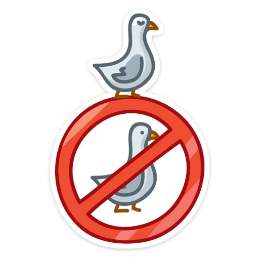 🖕 Стикер «Сегодня к нам прилетела чайка по имени Джо.» для Telegram