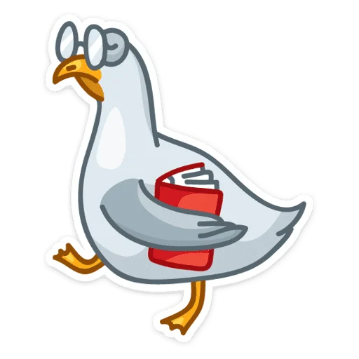 📖 Стикер «Сегодня к нам прилетела чайка по имени Джо.» для Telegram