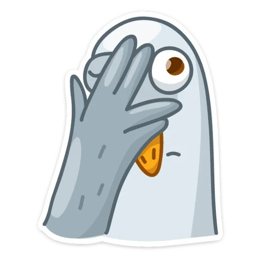 🤦 Стикер «Сегодня к нам прилетела чайка по имени Джо.» для Telegram