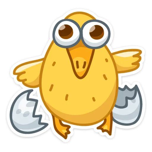 🐣 Стикер «Сегодня к нам прилетела чайка по имени Джо.» для Telegram