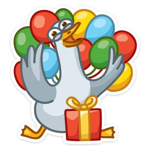 🎁 Стикер «Сегодня к нам прилетела чайка по имени Джо.» для Telegram