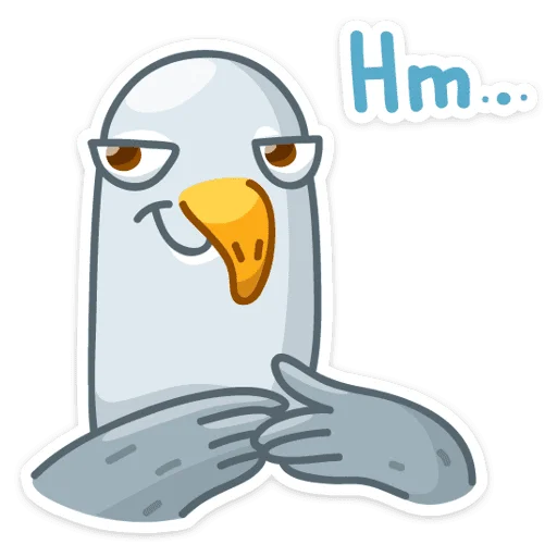😏 Стикер «Сегодня к нам прилетела чайка по имени Джо.» для Telegram