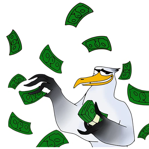 💸 Стикер «Чайка JEFF» для Telegram