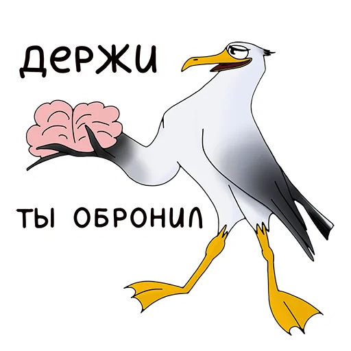 🧠 Стикер «Чайка JEFF» для Telegram
