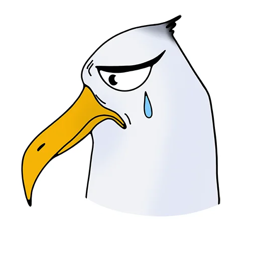 😔 Стикер «Чайка JEFF» для Telegram