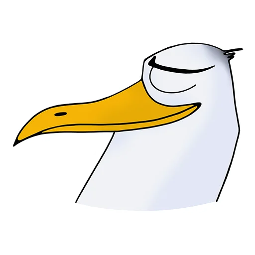 😌 Стикер «Чайка JEFF» для Telegram