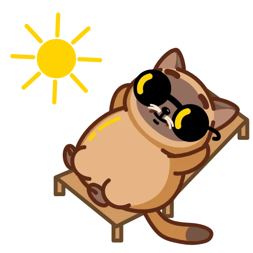 😎 Стикер «Сиамский кот» для Telegram