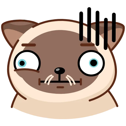 😓 Стикер «Сиамский кот» для Telegram