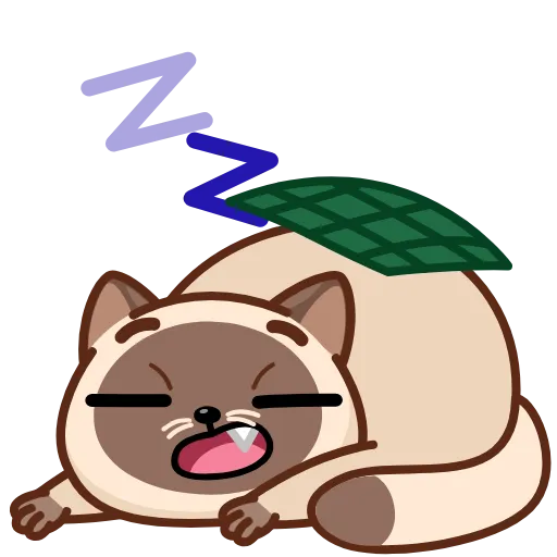 😴 Стикер «Сиамский кот» для Telegram
