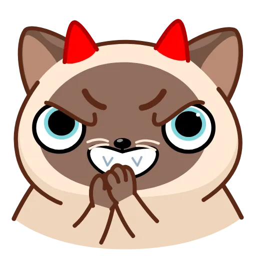😈 Стикер «Сиамский кот» для Telegram
