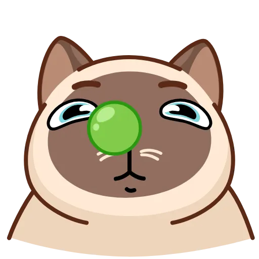 😪 Стикер «Сиамский кот» для Telegram