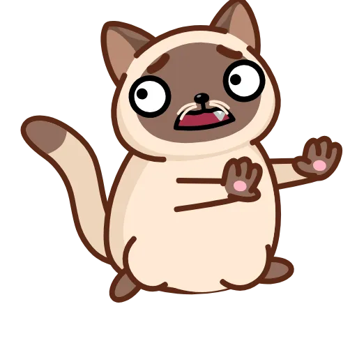 🏃‍♀ Стикер «Сиамский кот» для Telegram