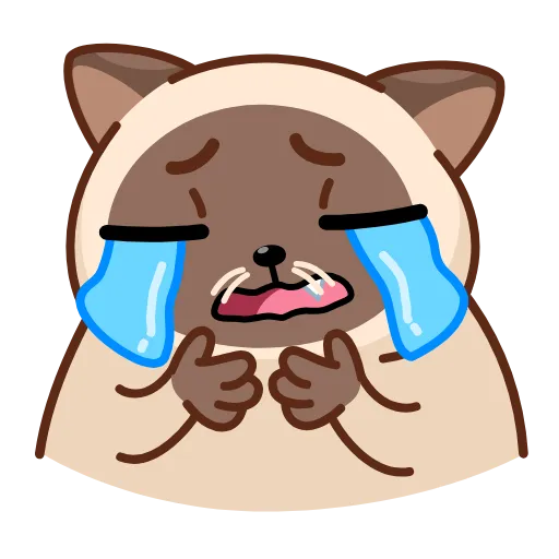 😭 Стикер «Сиамский кот» для Telegram