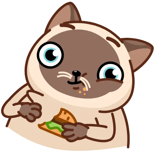 🍔 Стикер «Сиамский кот» для Telegram