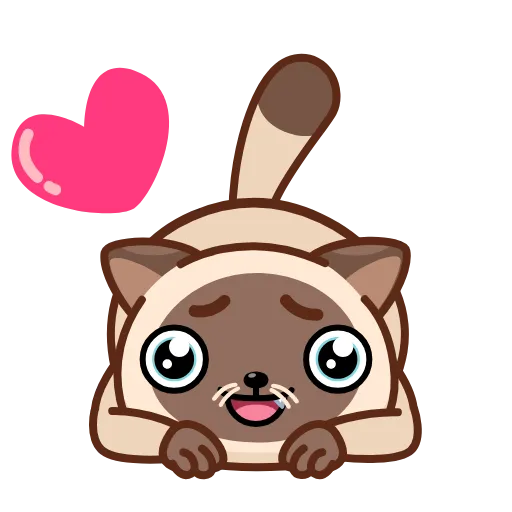 💕 Стикер «Сиамский кот» для Telegram