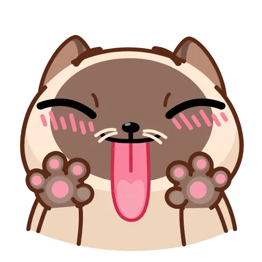 😛 Стикер «Сиамский кот» для Telegram
