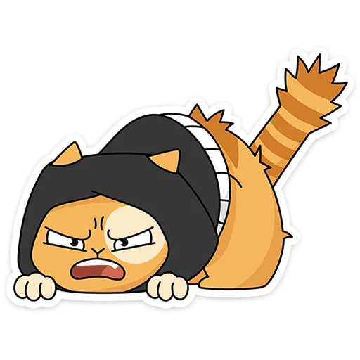 🐱 Стикер «Персик в Безопасности» для Telegram