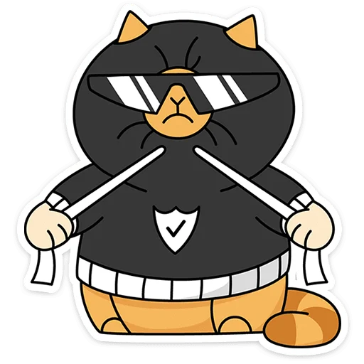 🐱 Стикер «Персик в Безопасности» для Telegram
