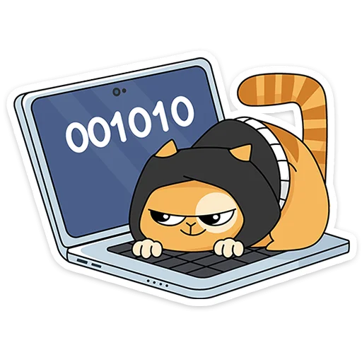 🐱 Стикер «Персик в Безопасности» для Telegram