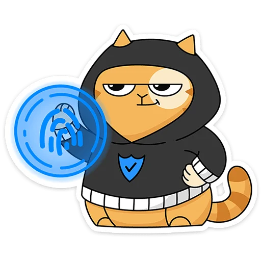 🐱 Стикер «Персик в Безопасности» для Telegram